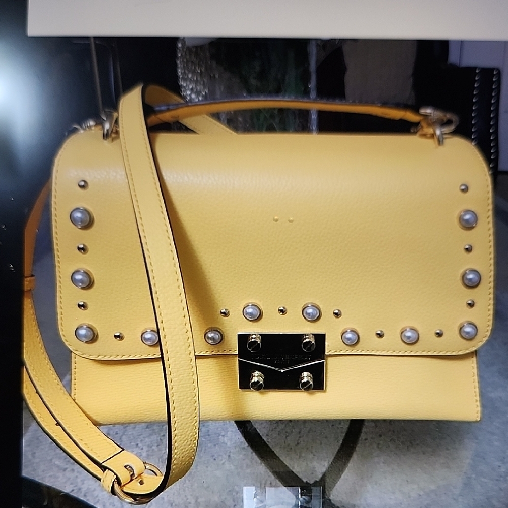 Yellow Studded Karl lagerfelHandbag
